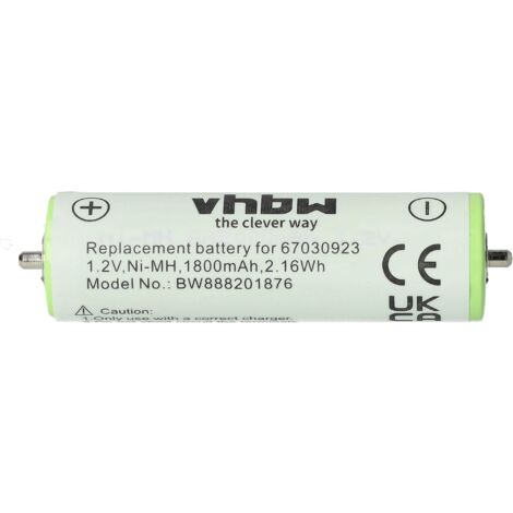 vhbw Batterie compatible avec Braun 81271896, 81271897, 81272018, 81272021, 81278456 rasoir tondeuse électrique (1800mAh, 1,2V, NiMH) (1/5)