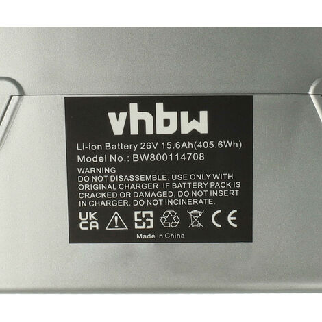 vhbw Batterie compatible avec Helkama TE2800 Comfort vélo électrique,  E-bike, Pedelec (15600mAh, 25,2V, Li