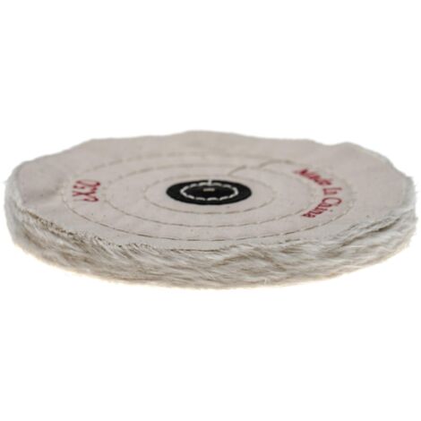 Vhbw Bonnet de lustrage avec mandrin pour perceuse courante - Pad de  rechange avec diamètre de 7,6cm (3 pouces), coton