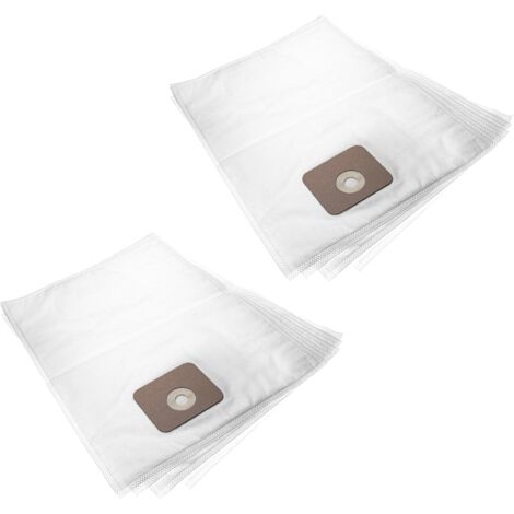 vhbw 10x Sacs remplacement pour Nilfisk 107402336 pour aspirateur - 28cm x 25cm blanc (1/2)