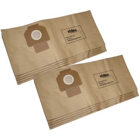 vhbw 10x Sacs compatible avec Makita VC2512L, P-70194, VC2012L, P-70219, VC2010L, P-72899 aspirateur - papier, 66cm x 27,8cm marron (1/5)