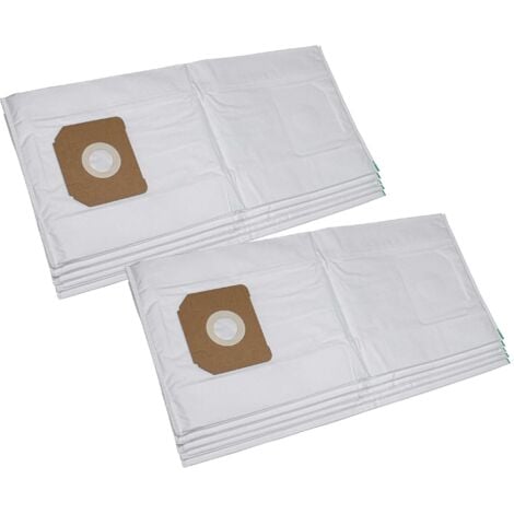 Vhbw 10x Sacs Compatible Avec Einhell Inox 1500 Aspirateur Microfibres Non Tisses 37cm X 28cm Blanc 48479747