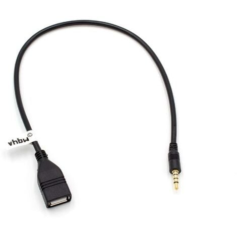 Cable mini usb vers usb femelle OTG pour autoradios ou appareils avec mini usb 