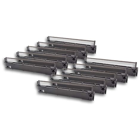 5 Rubans Compatibles Pour Machine à écrire Seikosha FB-375 - Nylon 8mm, Noir - Neuf