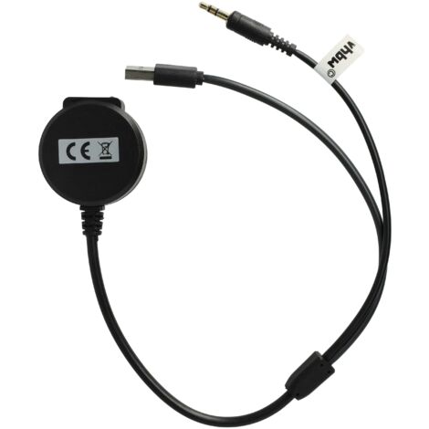 vhbw Câble adaptateur AUX USB pour radio de voiture (30 cm) compatible avec BMW de 02/2009 Z4 - USB, Bluetooth