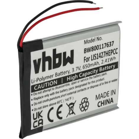 vhbw Batterie compatible avec Sony MDR-XB950BT, NW-A25, NW-A26, NW-A27 casque audio, écouteurs sans fil (650mAh, 3,7V, Li-polymère) (1/5)