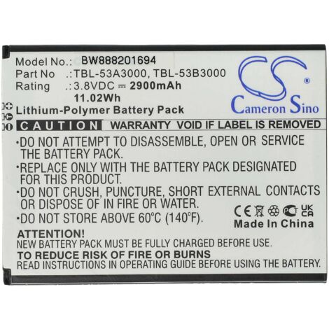 vhbw Batterie remplacement pour TP-Link TBL-53A3000, TBL-53B3000 pour routeur modem hotspots (2900mAh, 3,8V, Li-polymère) (1/5)