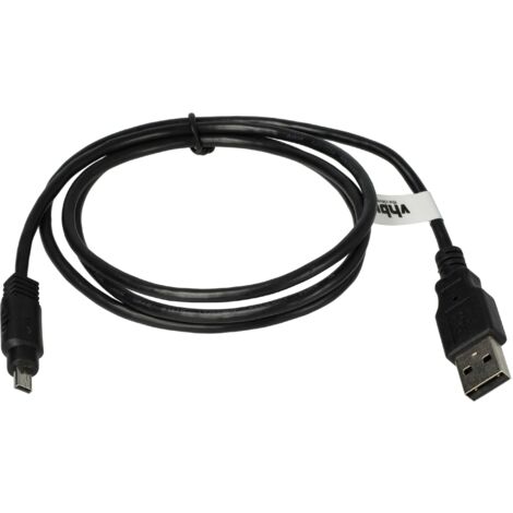 vhbw câble de données USB (type A sur lecteur MP3) câble de chargement 100cm convient pour Cowon iAudio i9, T2, U5 lecteur MP3 noir