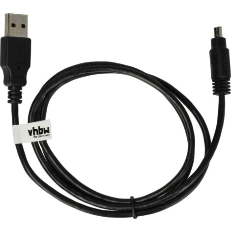 vhbw câble de données USB (type A sur lecteur MP3) câble de chargement 100cm convient pour Cowon iAudio i9, T2, U5 lecteur MP3 noir