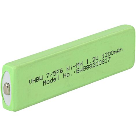 7//5F6 Bouton Top Minidisc 1100mAh, 1,2V, NiMH vhbw Cellules de Batterie Remplacement pour Philips AY3365 pour baladeur