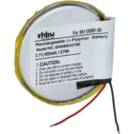 Vhbw Batterie Compatible Avec Garmin Forerunner 110, 210, 210W, 610, S1, S1W Smartwatch Montre Connectée Bracelet Fitness (200mAh, 3,7V, Li-polymère