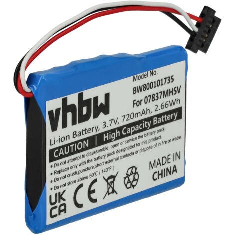 Vhbw Batteria Sostituisce Garmin 010-12110-03, 010-12110-003, 361-00077-00 Per Navigatore GPS 2000mah 37v Li Ion 27507720