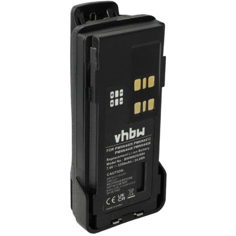vhbw 1x Batterie compatible avec Motorola XPR7550e, XPR7580e, XPR7580 radio talkie-walkie (3350mAh, 7,4V, Li-ion) - avec clip de ceinture (1/5)