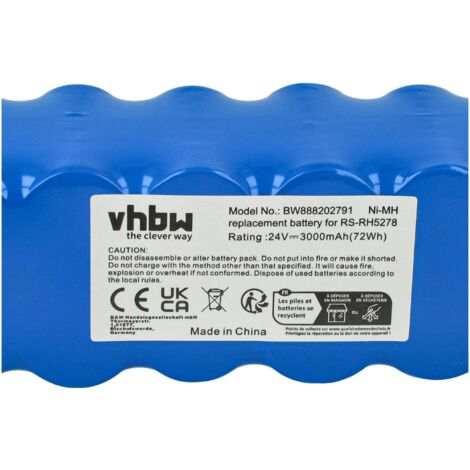 Batterie 24V 3500mAh NiMH Pour Rowenta Air Force Extreme - Compatible RH8770 RH8771 RH8775 RH8779 RD-ROW24VA