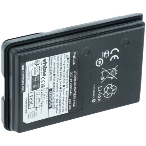 Batterie Vhbw 1600mAh 7,2V Pour Talkie-Walkie Yaesu Vertex (VXA-200, VX-A200, VX-A170)