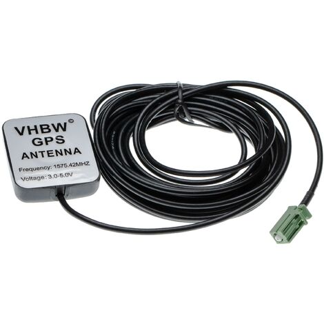 vhbw Antenne GPS compatible avec Pioneer Avic F90BT, F910BT, F9110BT, F920BT système de navigation - Pied magnétique, avec connexion AVIC-F, 5 m, noir (1/2)