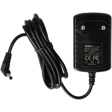 vhbw Adaptateur secteur compatible avec Roadstar PCD-435CD, PCD-495MP lecteur CD - DC 5 V / 1 A