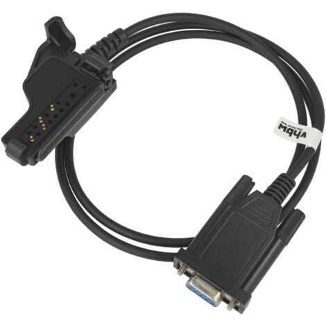 vhbw Câble adaptateur série RS-232 compatible avec Motorola MTS2010, MTS2013, MTX8000, MTX838, MTX9000, XTS3000, XTS3500 appareils radio - Câble, noir (1/5)