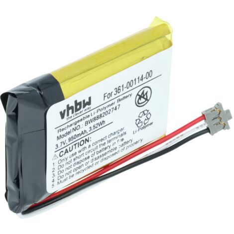 Batterie Replacement 1250mAh Pour Garmin 361-00019-11 - Compatible GPS Et Navigateurs - Li-polymère 3.7V