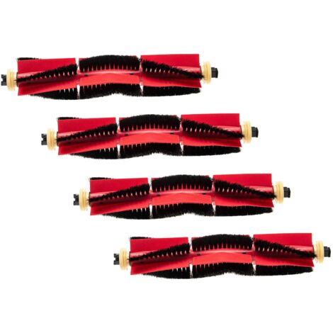 vhbw 4x Brosses rotatives, set de rouleaux compatible avec Xiaomi Roborock S6, S6 MaxV, S6 Pure aspirateur robot - rouleau brosse, brosse principale (1/3)
