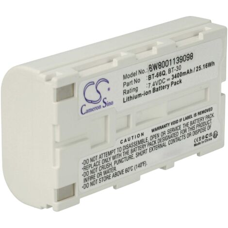 CS-TOP100HL Batterie 3400mAh Compatibile con [Topcon] FC-100, FC-120, FC-200, FC-2200, FC-2500, FC100, FC2000, Field Controller FC100, Field Controller FC2000, GMS-2, GPT-700, GPT-750 0, GPT-7501, GP