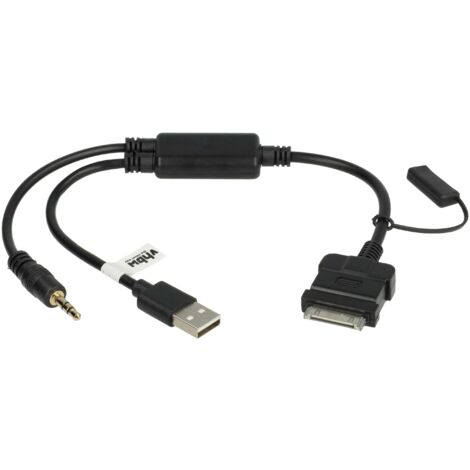 Adaptateur Bluetooth Musique Pour Voiture Fauhapyway - Câble USB/AUX 3.5mm - Compatible BMW, Mini Et Toutes Voitures Avec Entrée AUX - Contrôle Au Volant