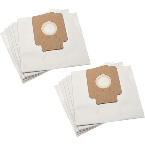 vhbw 10x Sacs compatible avec Hoover BV71CP20001, CP70CP03011, CP14CP36011, CFS5161018 aspirateur - 18,3cm x 16,5cm beige (1/2)