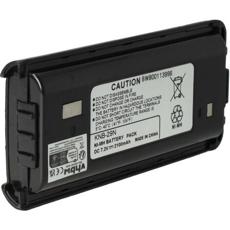vhbw Batterie remplacement pour Kenwood KNB-30, KNB-30A, KNB-30N, KNB-53, KNB-53N, KSC-31, KSC-35 pour radio talkie-walkie (2100mAh, 7,2V, NiMH) (1/5)
