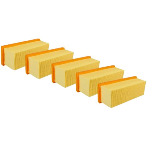 vhbw 5x filtre plissé plat compatible avec Kärcher NT 181 Profi, A 2731 pt, A 2801, A2801 Plus, SE3001, SE 2001 aspirateur - Élément filtrant (1/5)