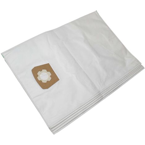 vhbw 5x Sacs compatible avec Kärcher WD 5.450 aspirateur - microfibres non tissées, volume de 30l, 33cm x 27cm, blanc (1/5)