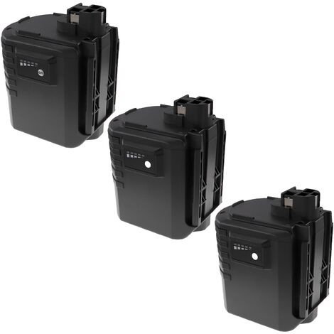 EXTENSILO 3x Batterie remplacement pour Bosch 2607335216, 2607335192, 2607335215, 2607335190 pour outil électrique (3300 mAh, NiMH, 24 V) (1/4)