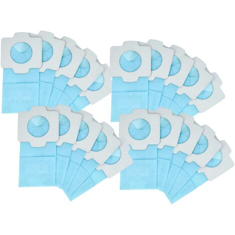 vhbw 20x Sacs compatible avec Makita BCL180ZW, CL102, CL102D, CL072, CL072D, BCL182 aspirateur - papier, 11,8cm x 6cm, bleu clair (1/5)
