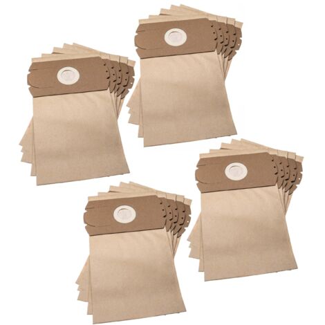 vhbw 20x Sacs compatible avec Iskra 100 EL 1, 1000 E, 800 A, 1000 aspirateur - papier, 31,5cm x 18cm marron (1/2)