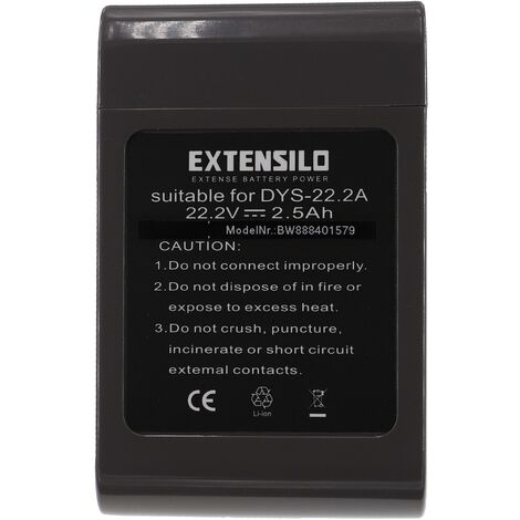 EXTENSILO Batterie compatible avec Dyson DC31 Animal, DC34, DC35, DC34 Animal aspirateur, robot électroménager - Type A (2500mAh, 22,2V, Li-ion) (1/4)
