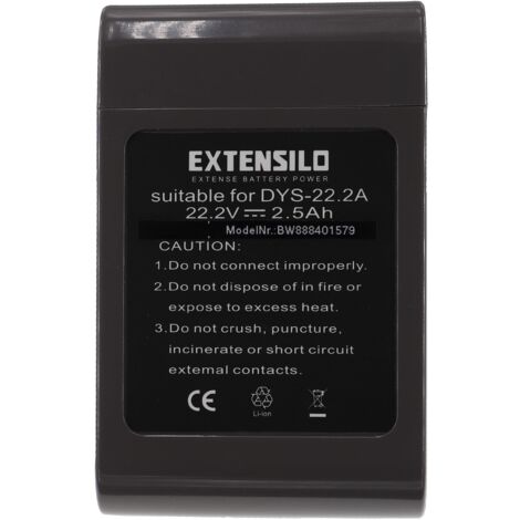 EXTENSILO Batterie Remplacement Pour Dyson 17083-3511, 202932-02 ...