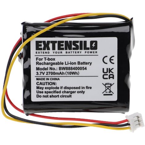 EXTENSILO Batterie compatible avec tonies Toniebox boîte à histoire  (2700mAh, 3,7V, Li-ion)