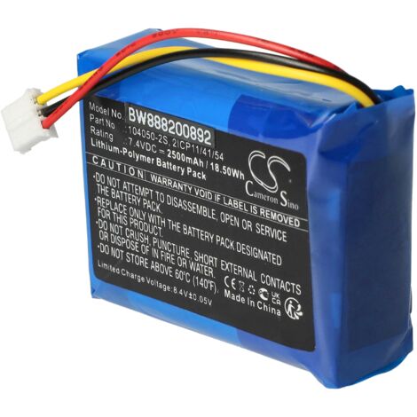 vhbw Batterie compatible avec Philips Fidelio F5, Soundbar HTL9100 enceinte, haut-parleurs (2500mAh, 7,4V, Li-polymère)