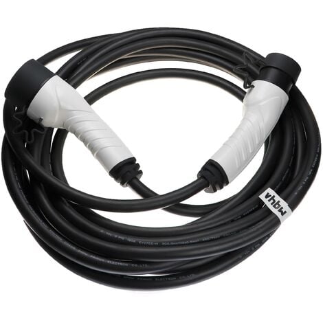 vhbw Câble de Recharge Type 2 vers Type 2 Compatible avec Dacia Spring  Voiture électrique - 1 Phase, 32 A, 7 KW, 5 m