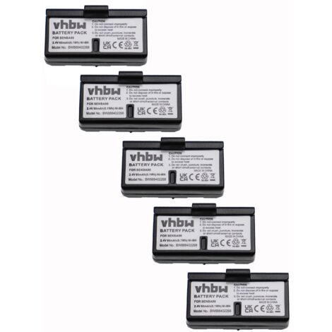Vhbw Lot De 3 Batteries 60mAh 2.4V NiMH Pour Casques Sennheiser A200, HDI 380, HDI 302, HDR6, HDR4, HDR30 - Rechargeables Et Durables