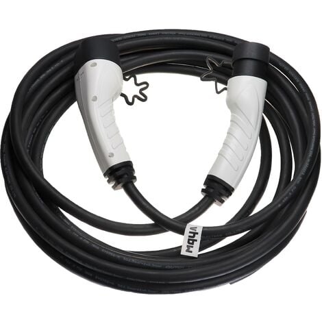 Vhbw Câble de recharge type 2 vers type 2 compatible avec Opel Corsa-e,  Grandland PHEV, Mokka-e voiture électrique - 1 phase, 32 A, 7 kW, 5 m