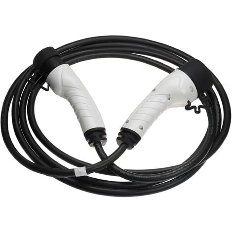 Vhbw Câble de recharge type 2 vers prise Schuko compatible avec Peugeot  e-208, e-Rifter voiture électrique - 1 phase, 16 A, 3,5 kW, 3 m