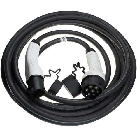 Vhbw Câble de recharge type 2 vers type 2 compatible avec DS 3 Crossback  E-Tense voiture électrique - 1 phase, 16 A, 3,5 kW, 10 m