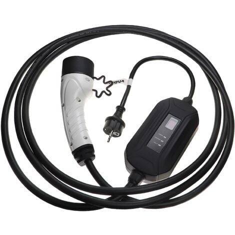 vhbw Câble de recharge type 2 vers prise euro F compatible avec Opel Astra  PHEV, Combo e-Life voiture électrique - 1 phase, 16 A, 3,5 kW, 5 m