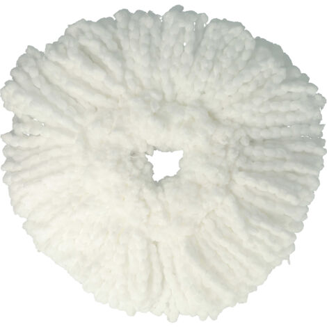 vhbw Serpillère compatible avec Vileda EasyWring & Clean, EasyWring & Clean Turbo balai nettoyant - Tête de rechange, microfibre, blanc