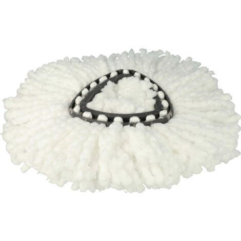 vhbw Serpillère compatible avec Vileda EasyWring & Clean, EasyWring & Clean Turbo balai nettoyant - Tête de rechange, microfibre, blanc