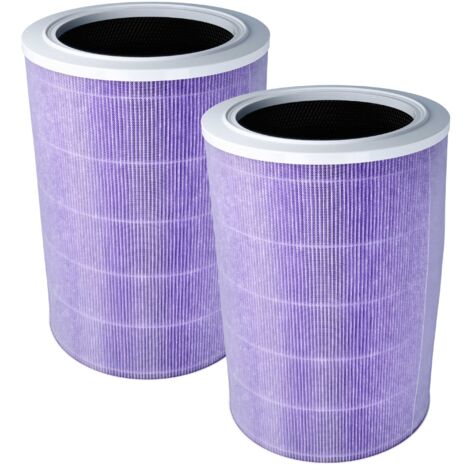 vhbw 2x Filtres HEPA compatible avec Xiaomi Mi Air Purifier 3C purificateur d'air - Filtre avec charbon actif intégré, antibactérien (1/5)