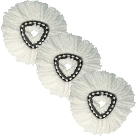 vhbw 3x Serpillères remplacement pour Vileda 152623 pour balai nettoyant - Tête de rechange, microfibre, blanc