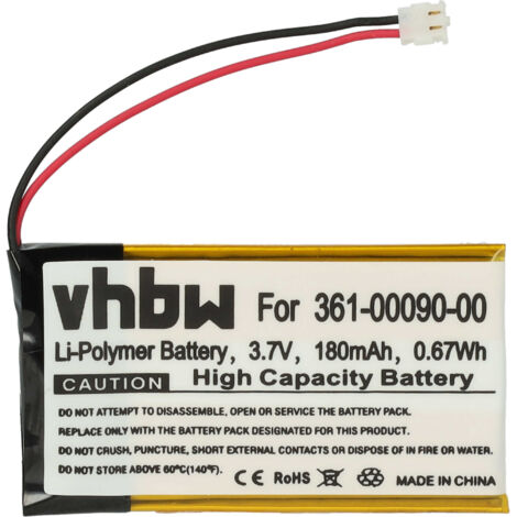 Batterie Remplace Garmin 361-00086-00, 361-00072-10, 361-00072-00 180mAh 3, 7V
