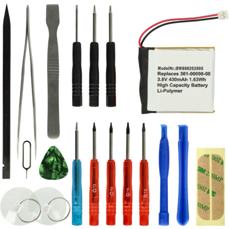 Batterie Vhbw Pour Garmin Fenix 6x - 420mAh 3,8V Li-Po - Kit Avec Outils