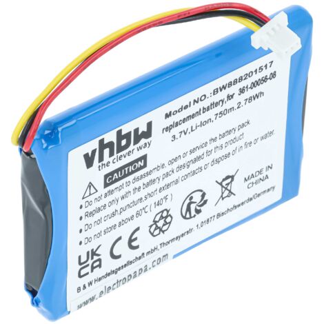 Batteria Per GPS Mitac Mio Moov 400 E 405 – Li-ion 750 MAh, 3.7 V, Nera, Ricambio Compatibile - 3